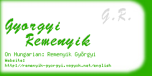gyorgyi remenyik business card